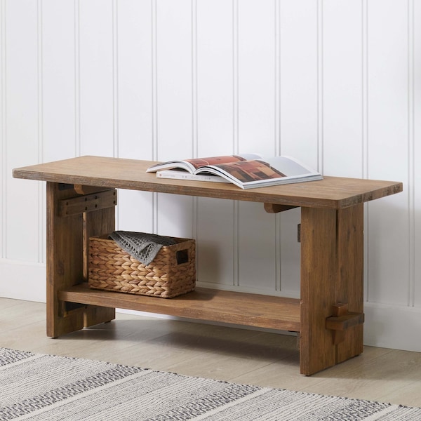 Alaterre Furniture Bethel Acacia Wood 40"W Bench ANTR0330 - main